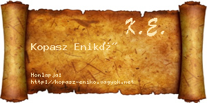 Kopasz Enikő névjegykártya