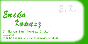 eniko kopasz business card
