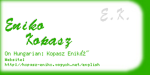 eniko kopasz business card